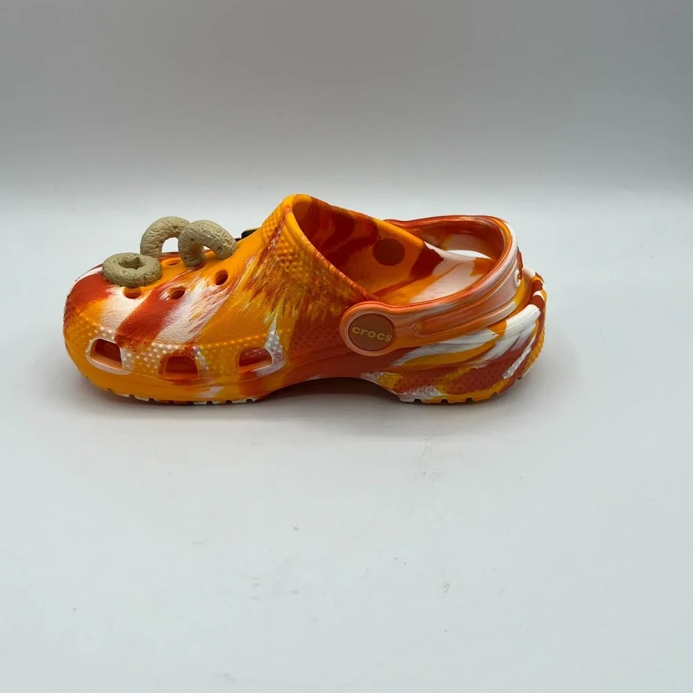 Crocs Classic Honey Nut Cheerios Clog Toddler C10 Orange Marble 207930-846 New